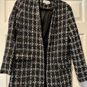 Calvin Klein Black and White Textured Jacket new without tags